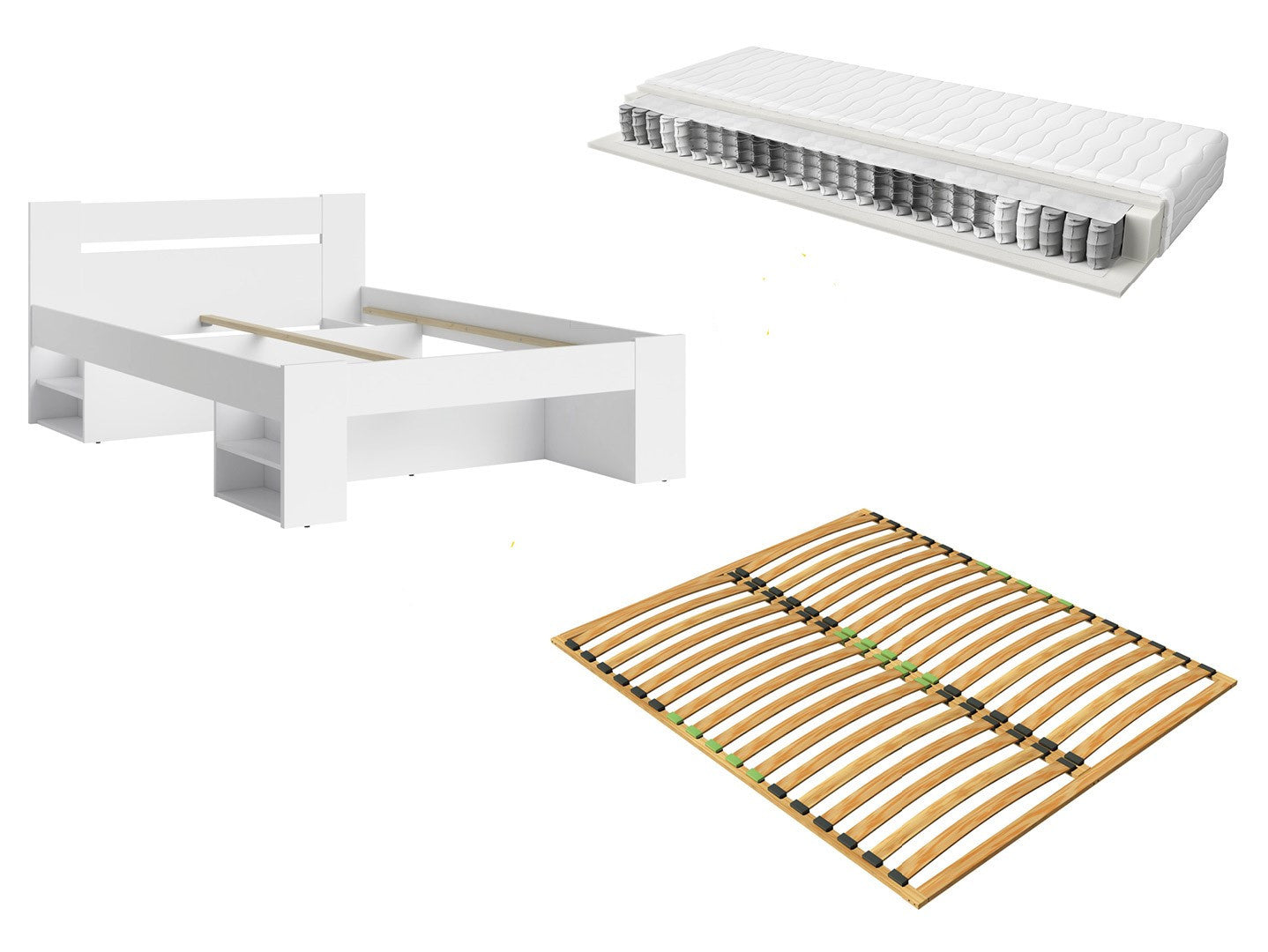 Bed set 160 Nepo Plus, slatted base and Premia mattress
