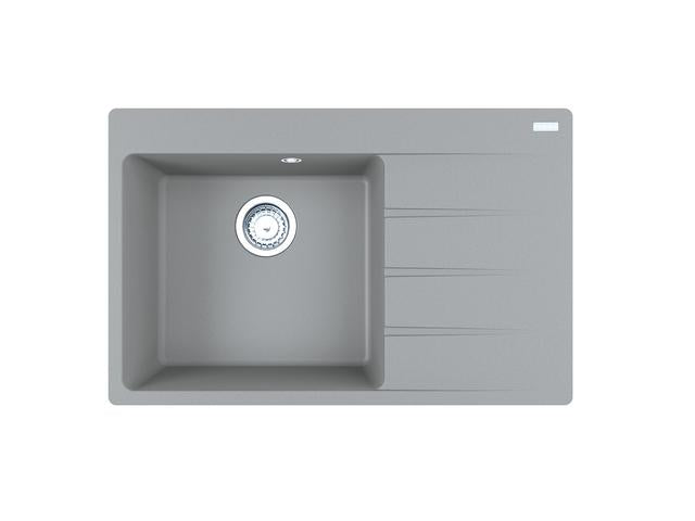 CNG611-78TL — zlewozmywak 1-komorowy kamienny grey komora lewa
