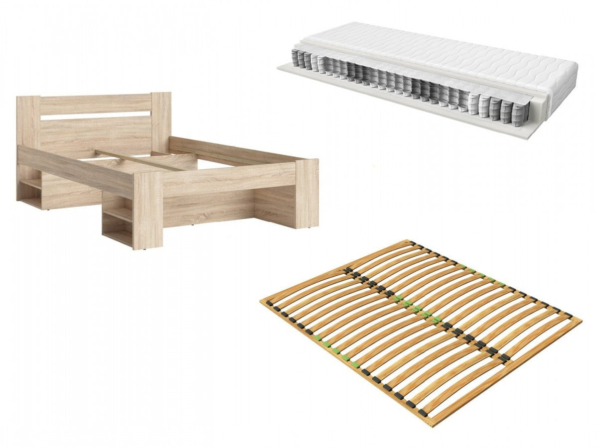 Bed set 140 Nepo Plus, slatted base and Premia mattress