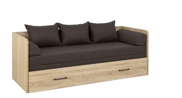 Bed set 80/160 Tetrix with mattress, headboards and cushions Carbo