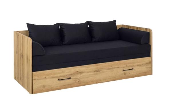 Bed set 80/160 Tetrix with mattress, headboards and cushions Carbo