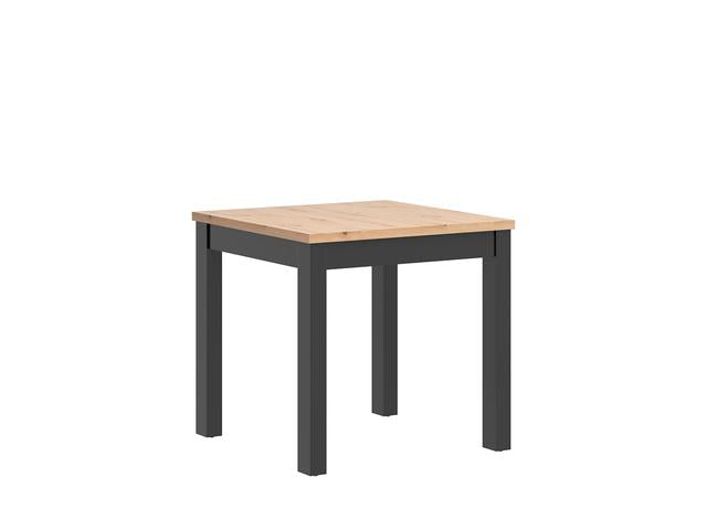MAREN 80 cm square dining table Artisan oak/black
