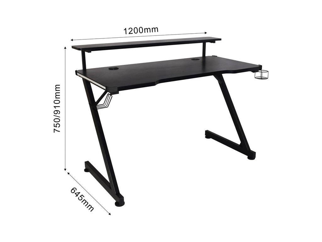 Black — Gaming desk