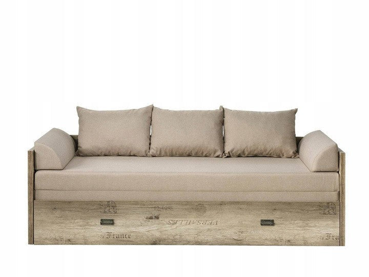 Bed set 80/160 Malcolm with mattress, headboards and cushions Carbo