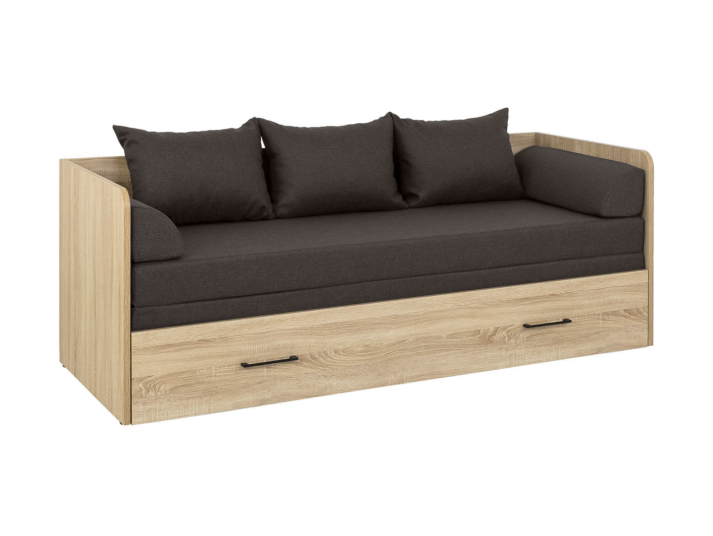 Bed set 80/160 Tetrix with mattress, headboards and cushions Carbo