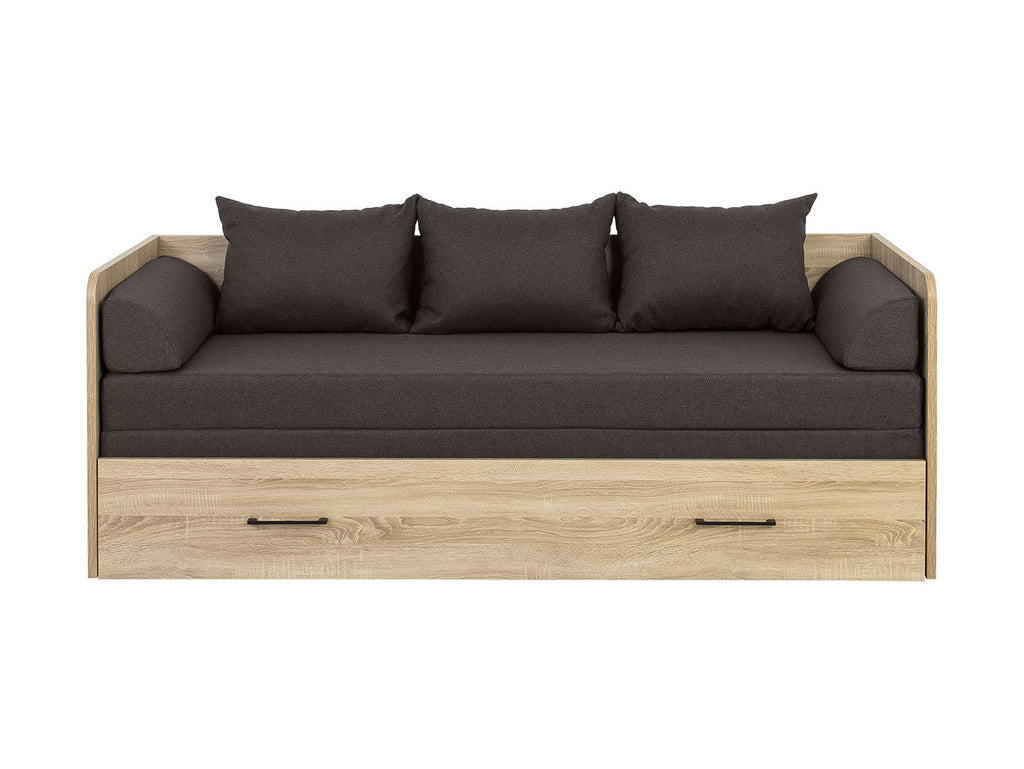 Bed set 80/160 Tetrix with mattress, headboards and cushions Carbo