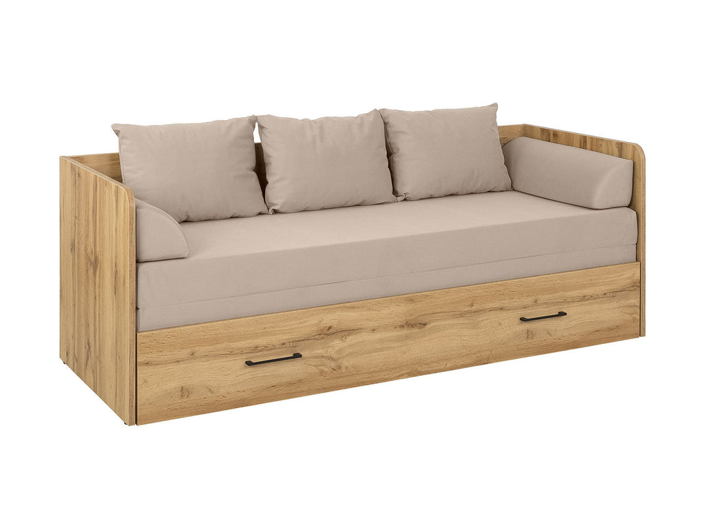 Bed set 80/160 Tetrix with mattress, headboards and cushions Carbo