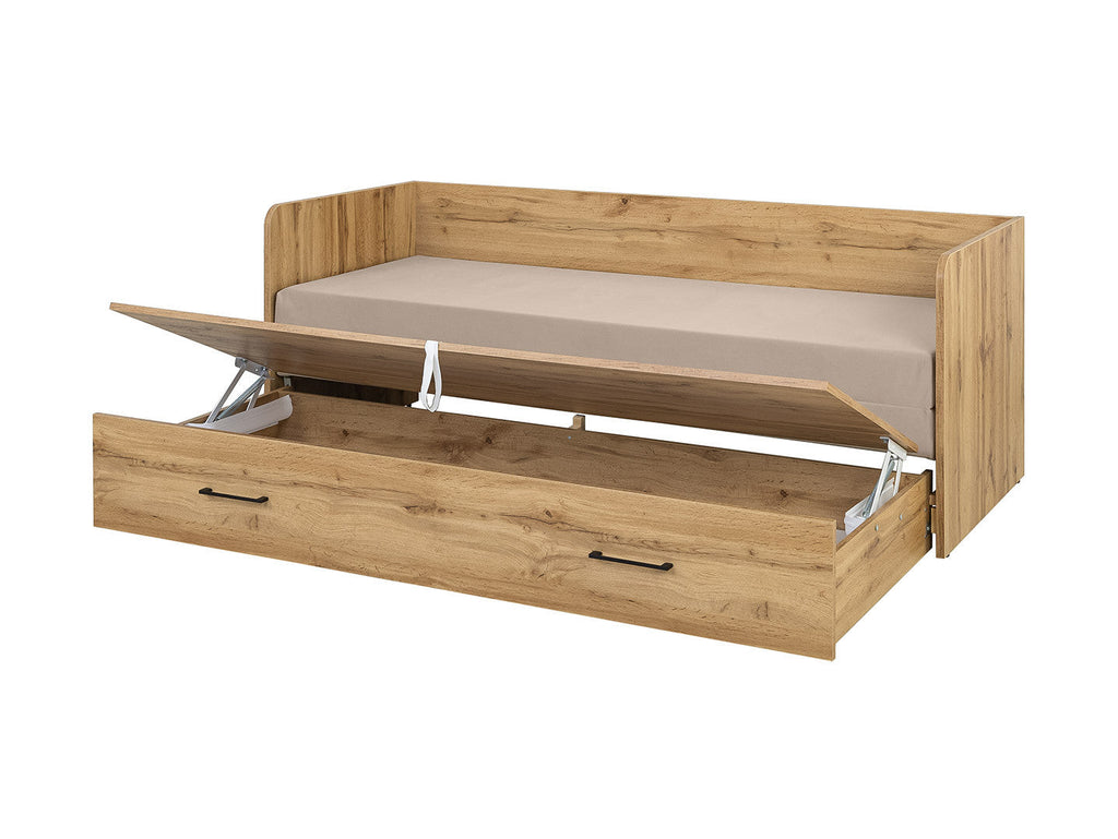 Bed set 80/160 Tetrix with mattress, headboards and cushions Carbo