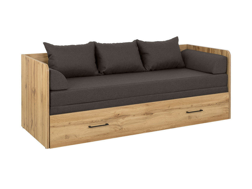Bed set 80/160 Tetrix with mattress, headboards and cushions Carbo