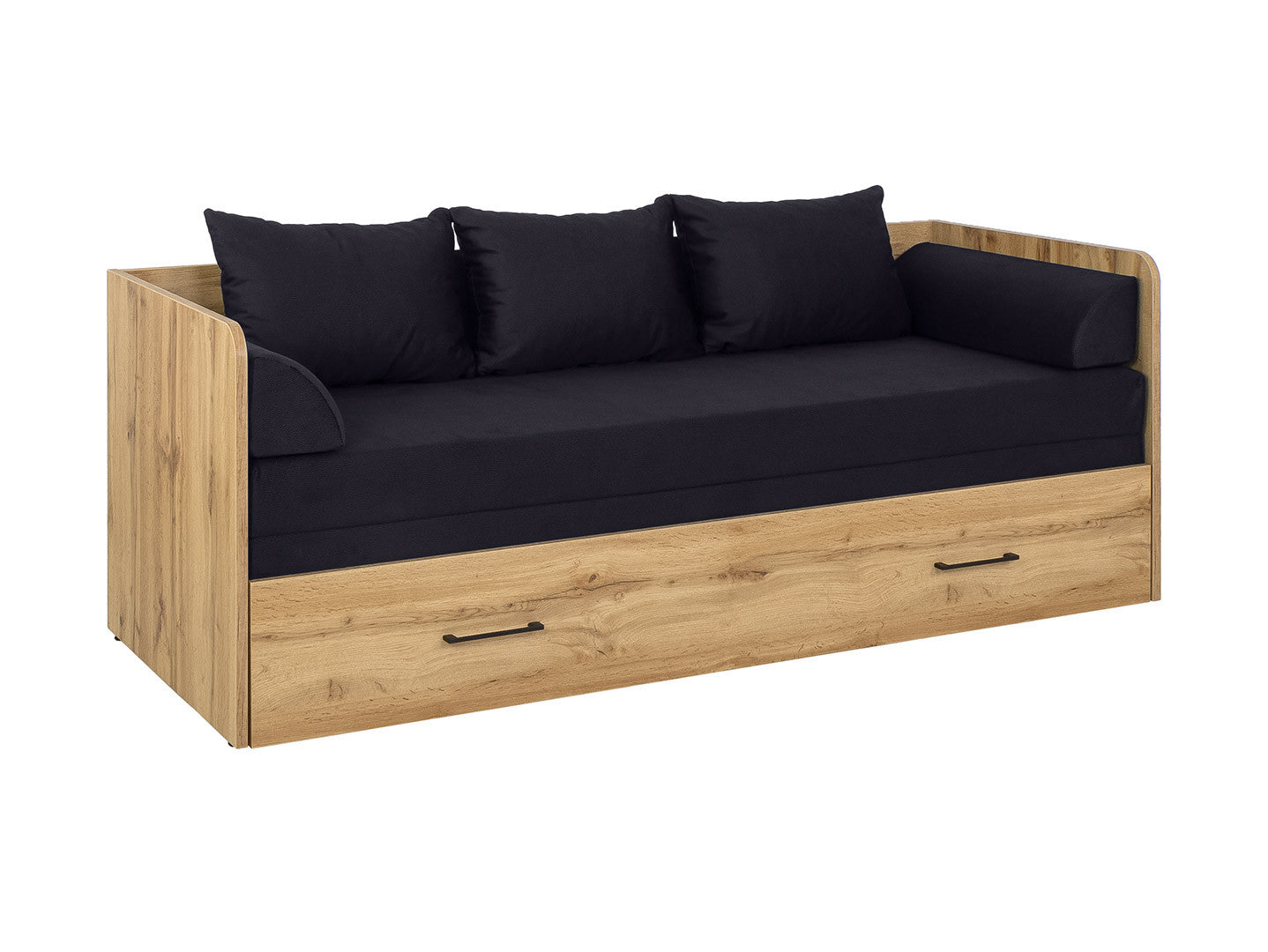 Bed set 80/160 Tetrix with mattress, headboards and cushions Carbo