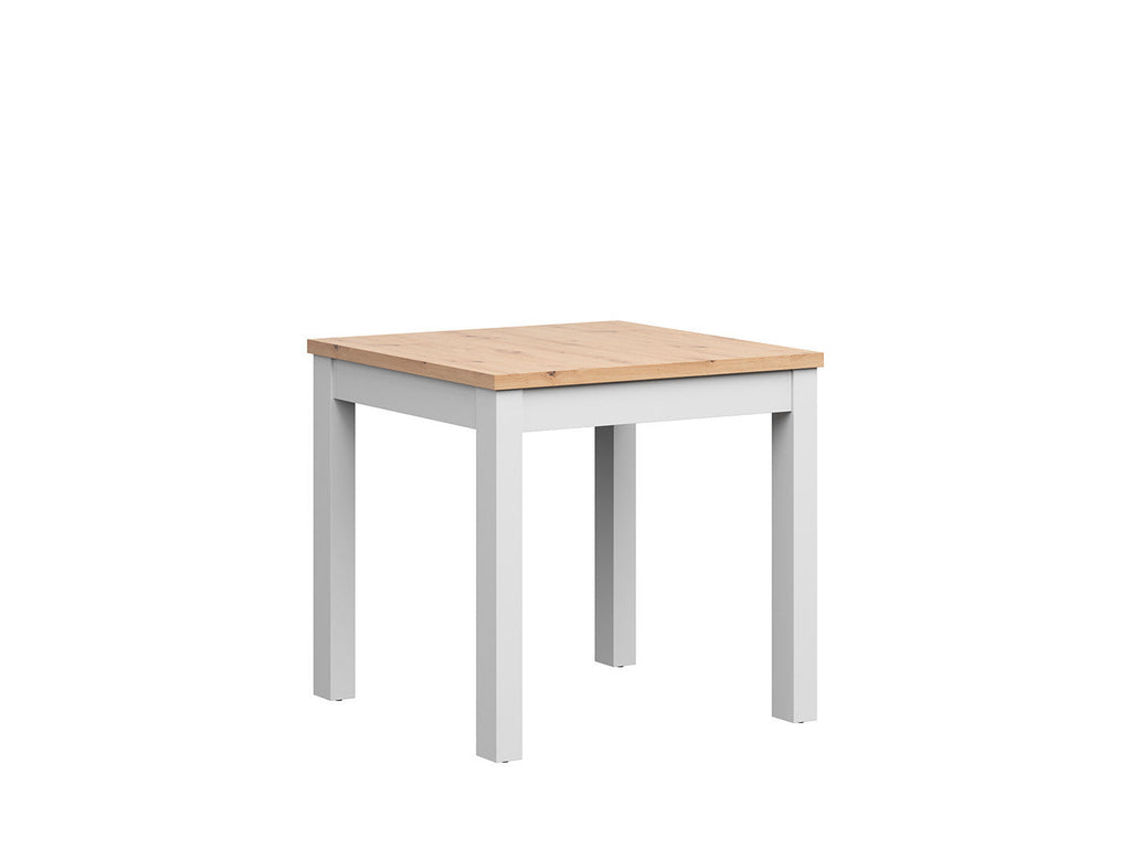 MAREN 80 cm square dining table Artisan oak/white
