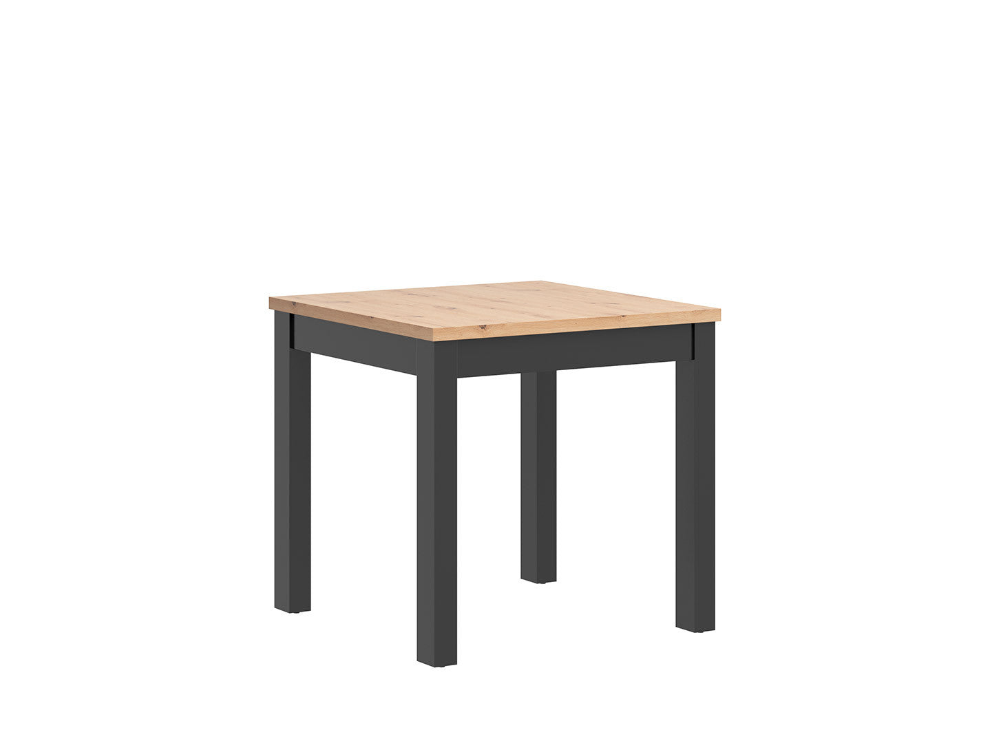 MAREN 80 cm square dining table Artisan oak/black