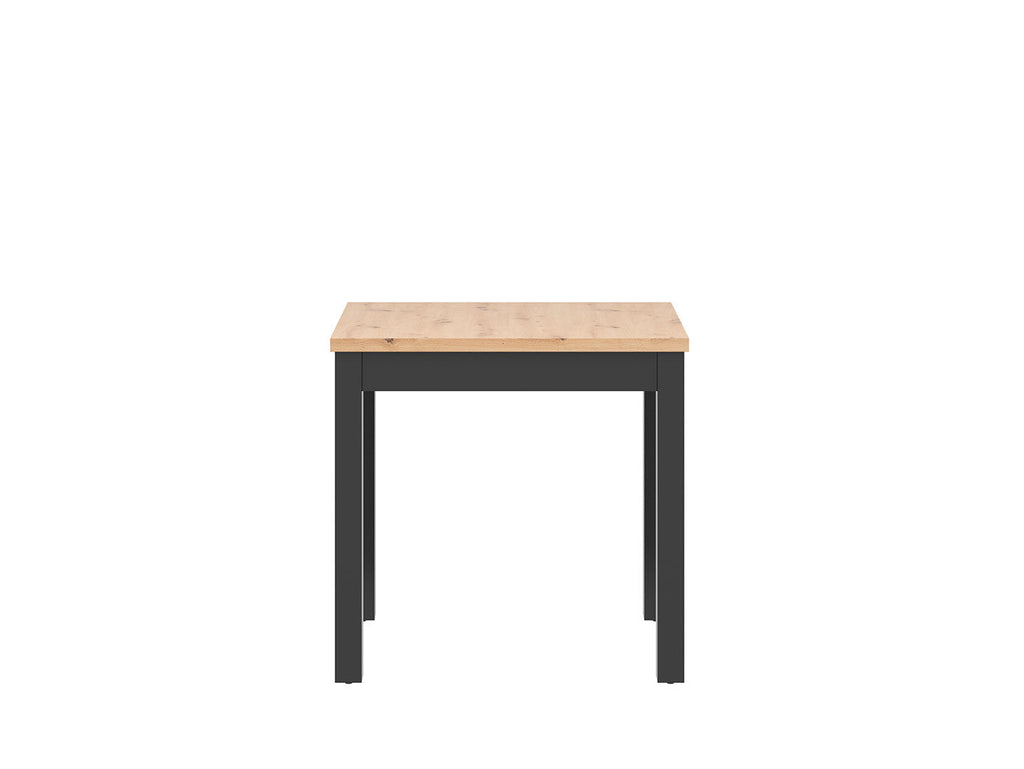 MAREN 80 cm square dining table Artisan oak/black