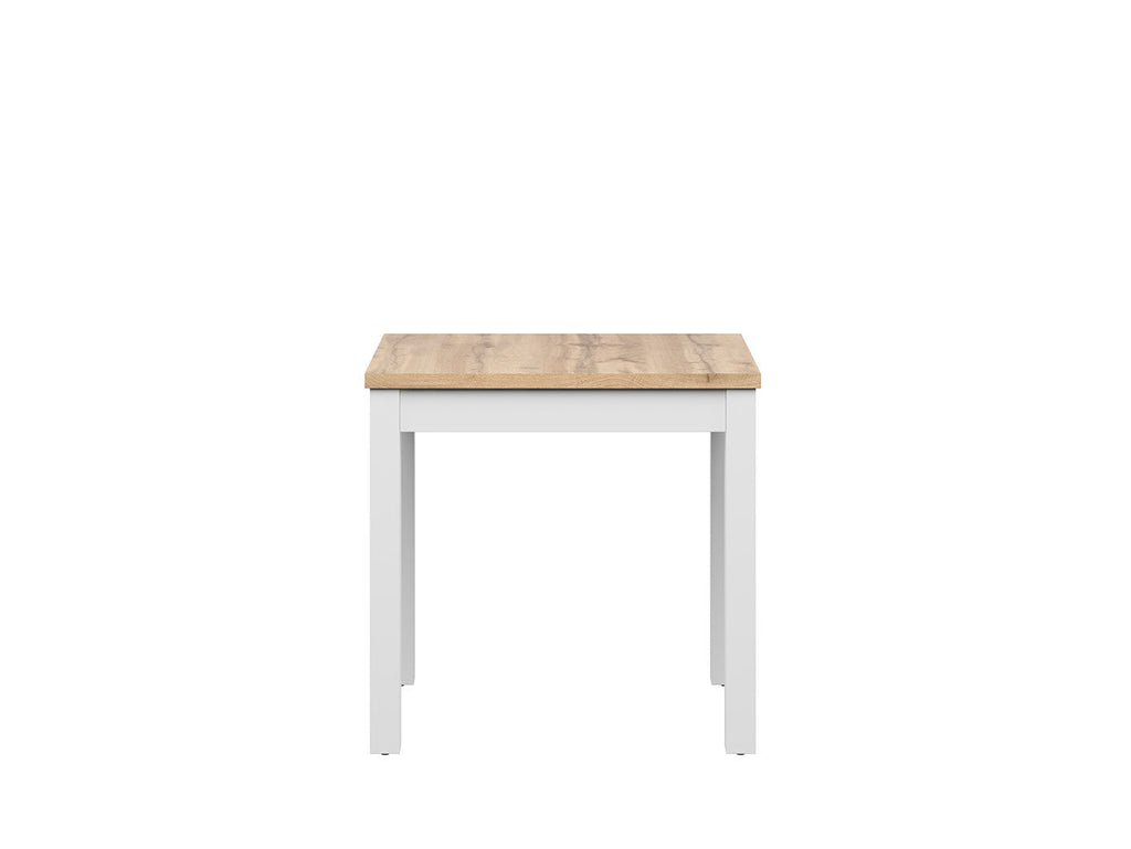 MAREN 80 cm square dining table Wotan oak/white