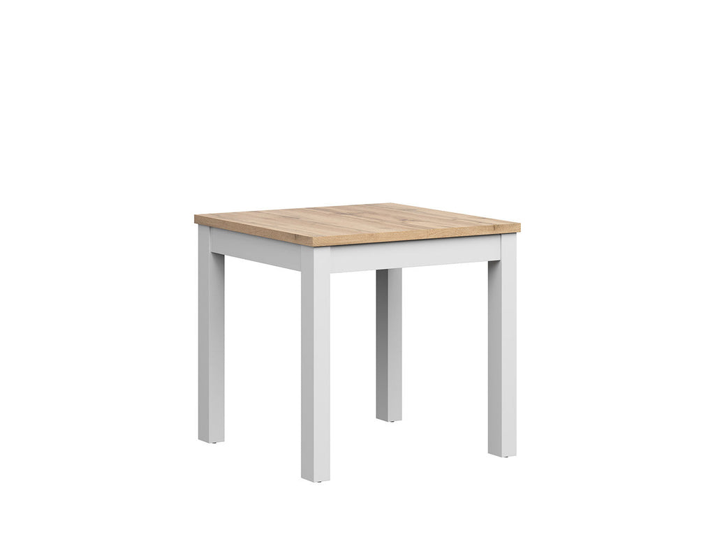 MAREN 80 cm square dining table Wotan oak/white