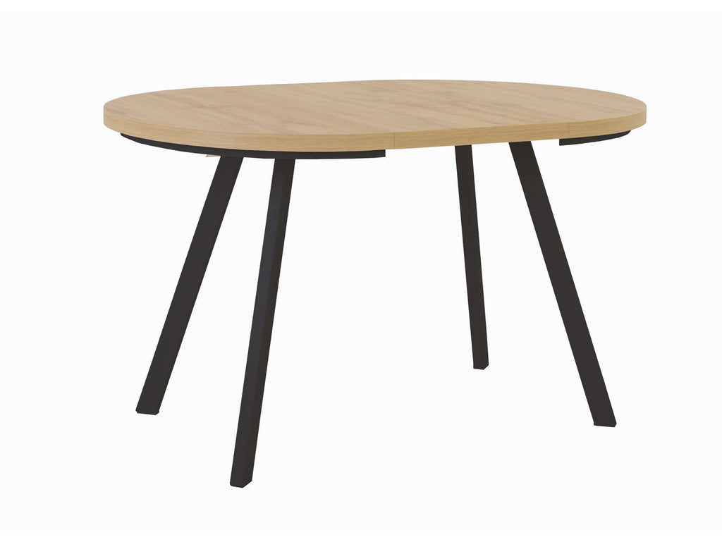 PARES extendable dining table Artisan oak/black 90-180x90