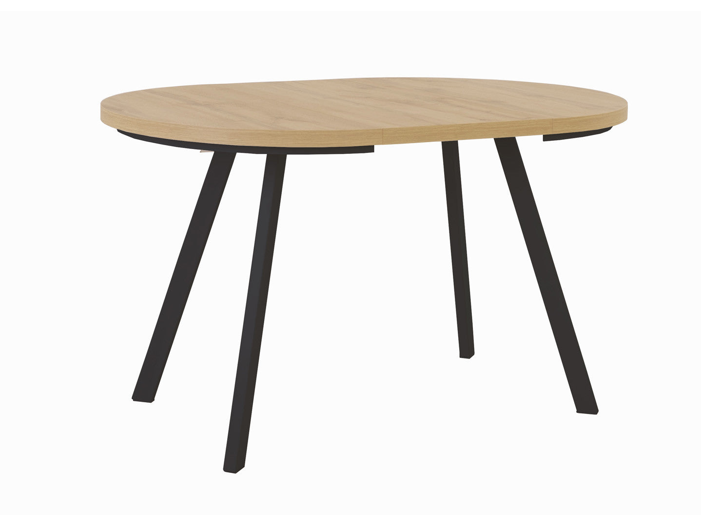 PARES extendable dining table Artisan oak/black 90-180x90