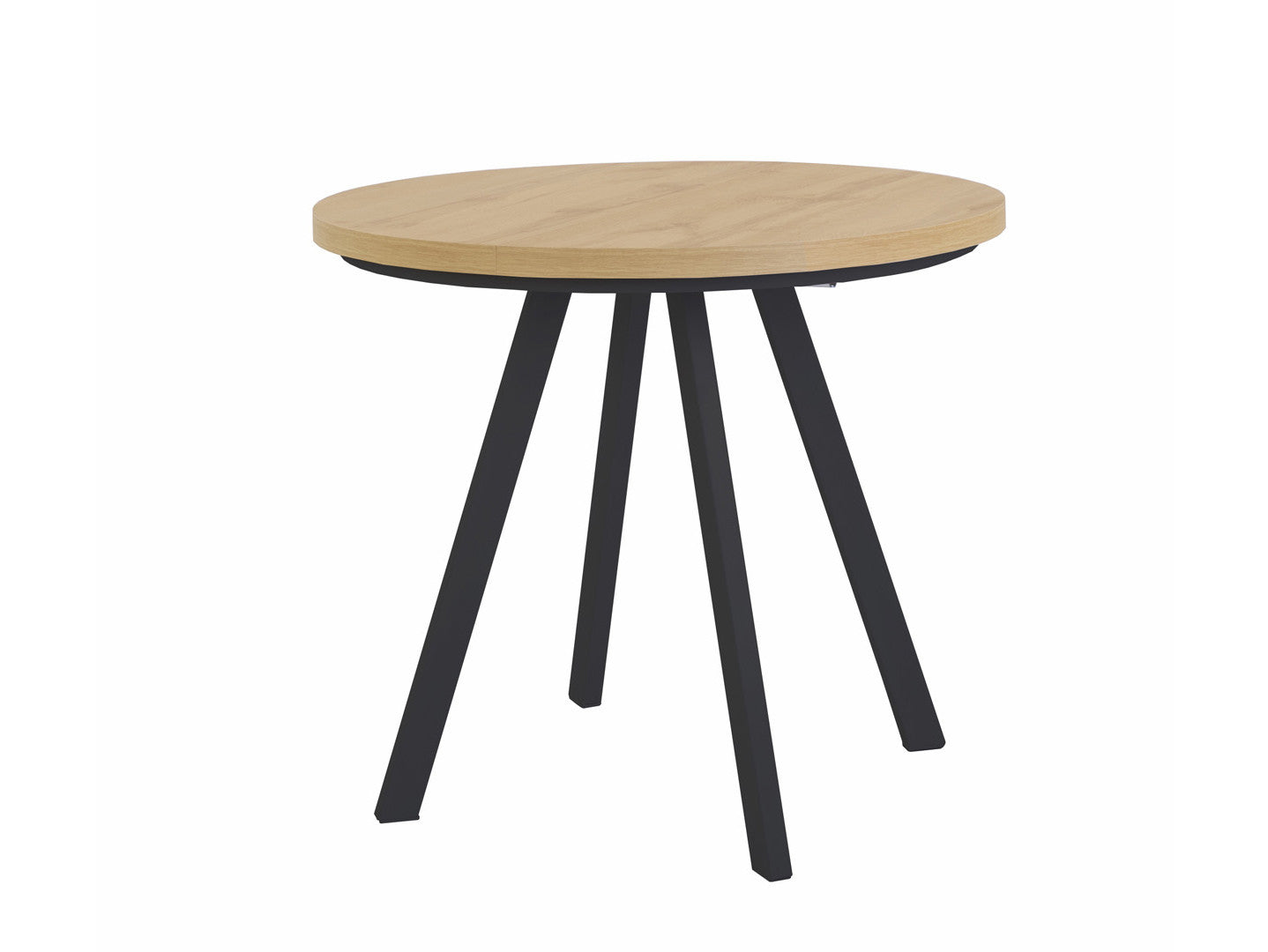 PARES extendable dining table Artisan oak/black 90-180x90