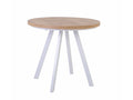 PARES extendable dining table Wotan oak/white 90-180x90