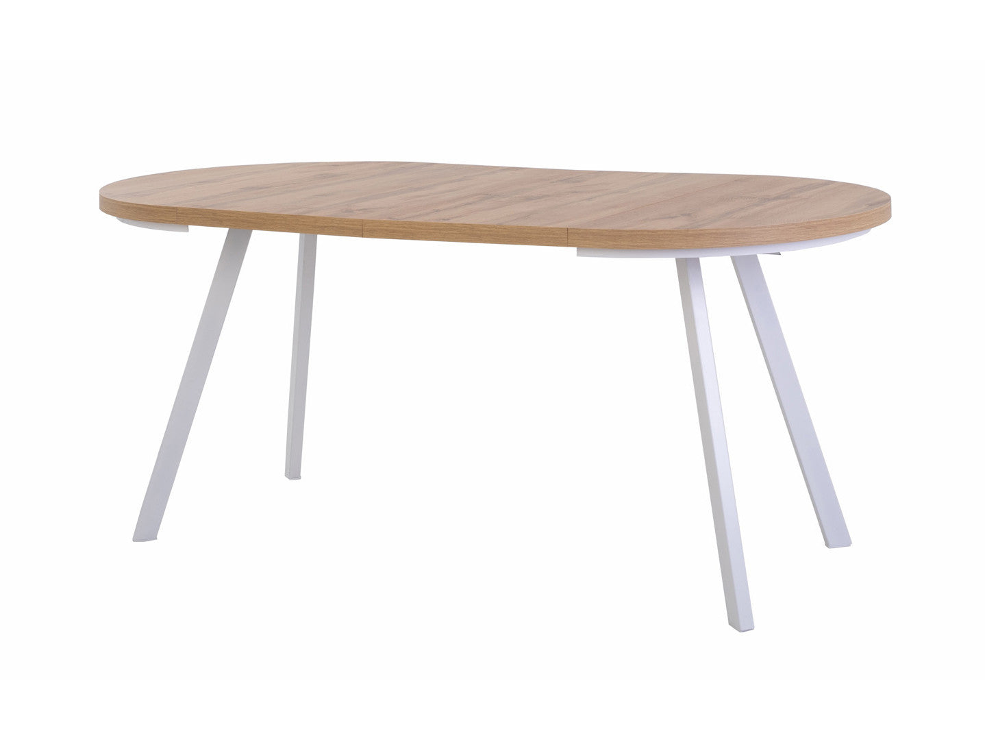 PARES extendable dining table Wotan oak/white 90-180x90