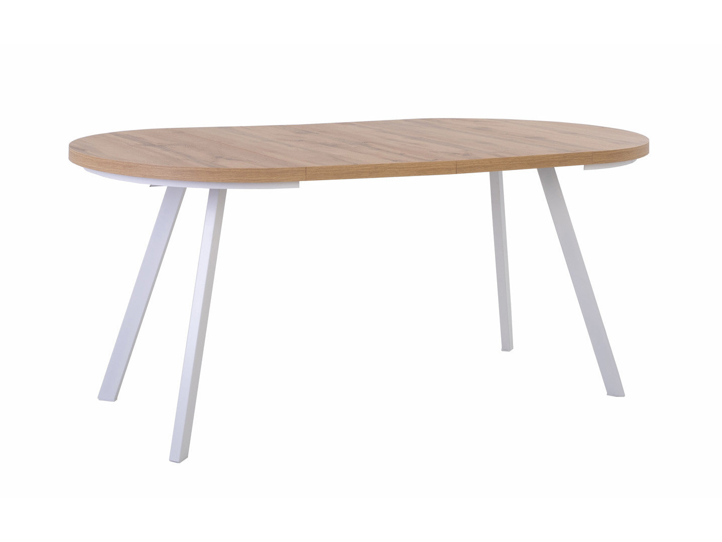 PARES extendable dining table Wotan oak/white 90-180x90