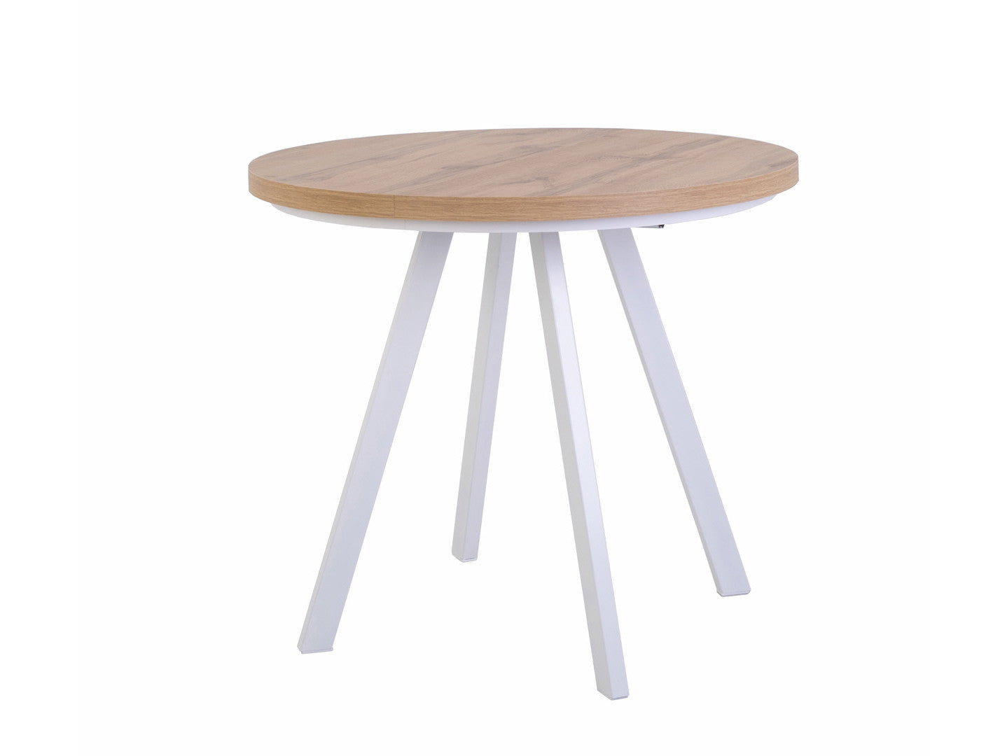 PARES extendable dining table Wotan oak/white 90-180x90
