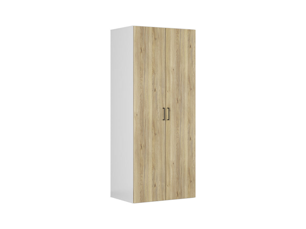 Double-door wardrobe Flex 100 cm white/Mauvella oak