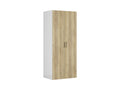Double-door wardrobe Flex 100 cm white/Mauvella oak