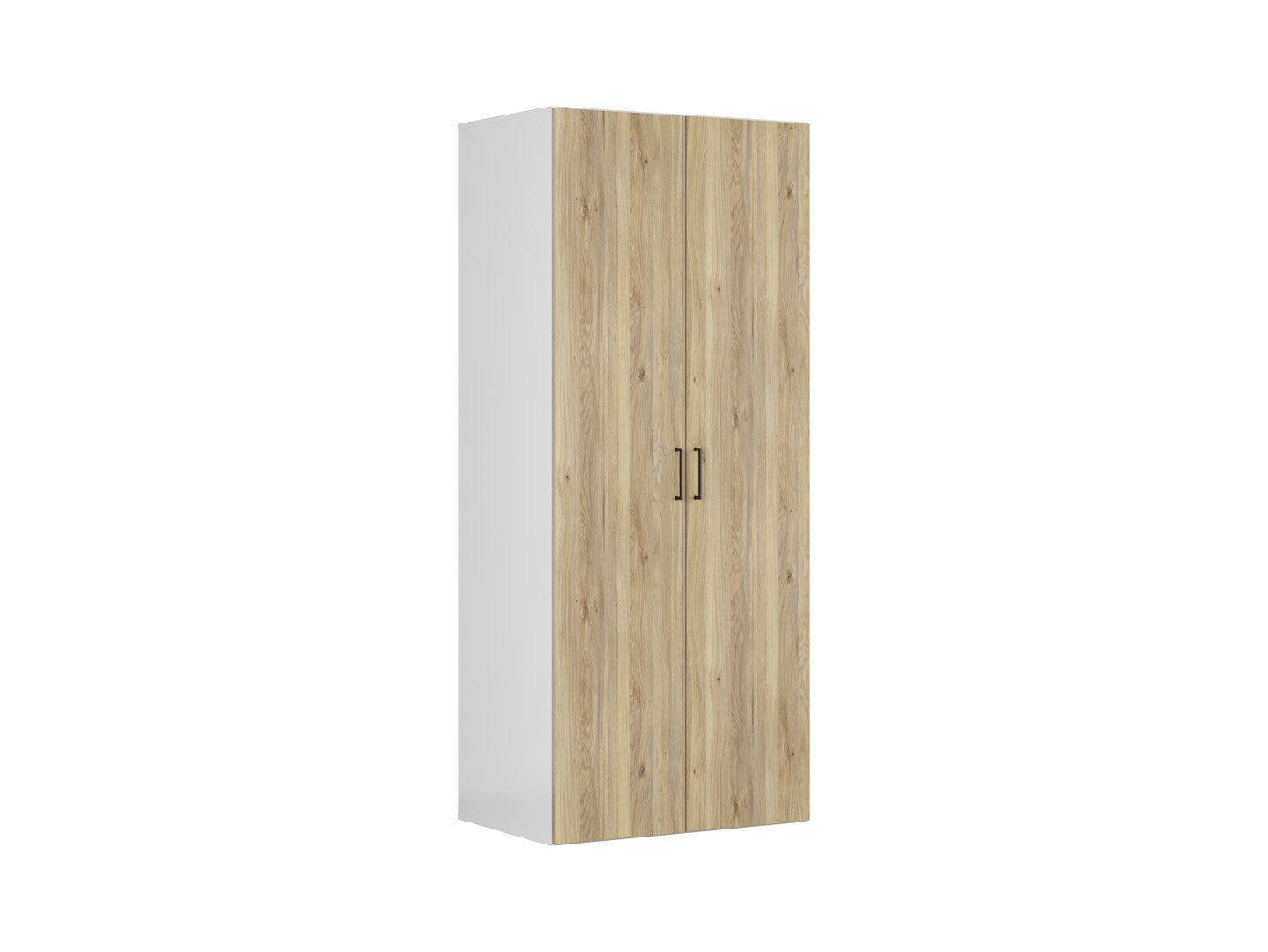 Double-door wardrobe Flex 100 cm white/Mauvella oak