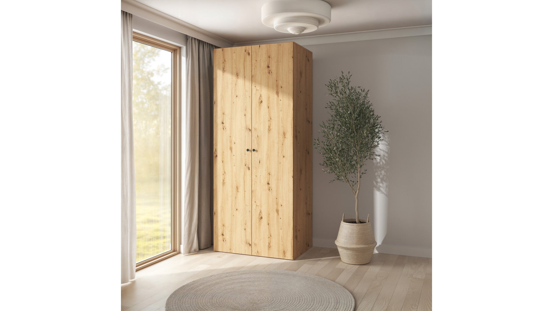Double-door wardrobe Flex 100 cm Artisan oak