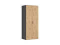 Double-door wardrobe Flex 100 cm graphite/Artisan oak