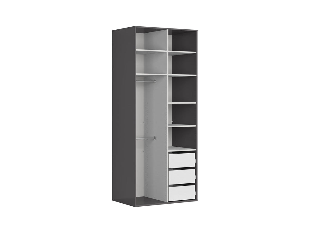 Double-door wardrobe Flex 100 cm graphiteowa