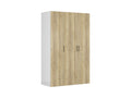 Modular wardrobe Flex 150 cm with 3 doors white/Mauvella oak