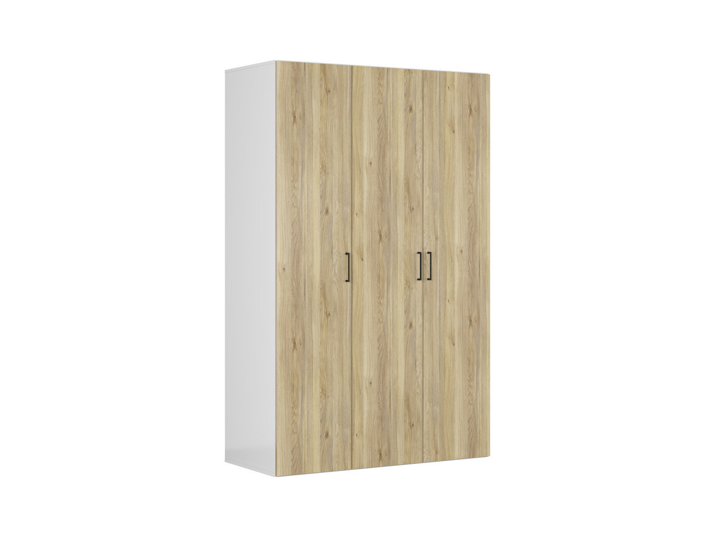 Modular wardrobe Flex 150 cm with 3 doors white/Mauvella oak