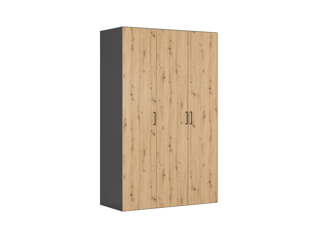 Modular wardrobe Flex 150 cm with 3 doors graphite/Artisan oak