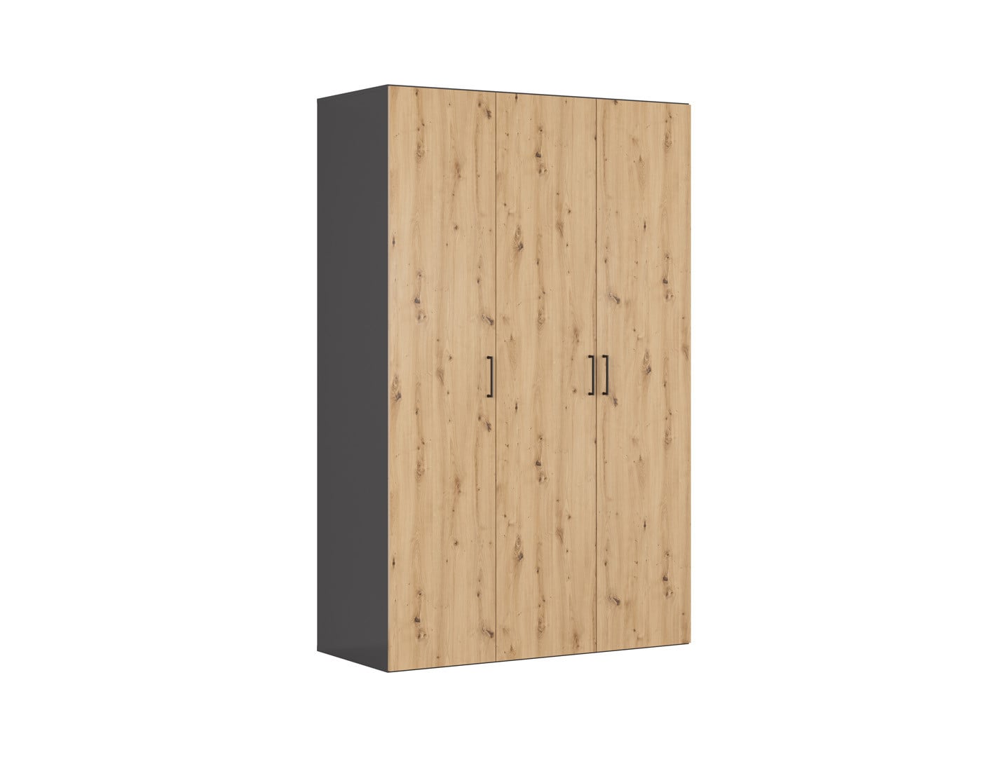 Modular wardrobe Flex 150 cm with 3 doors graphite/Artisan oak
