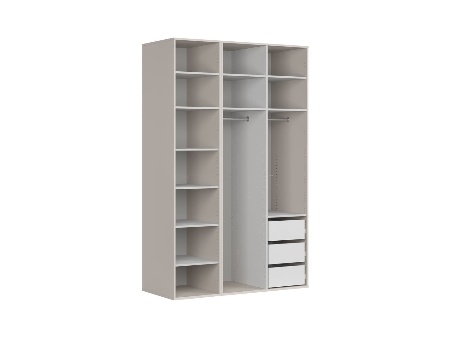 Modular wardrobe Flex 150 cm with 3 doors cashmere