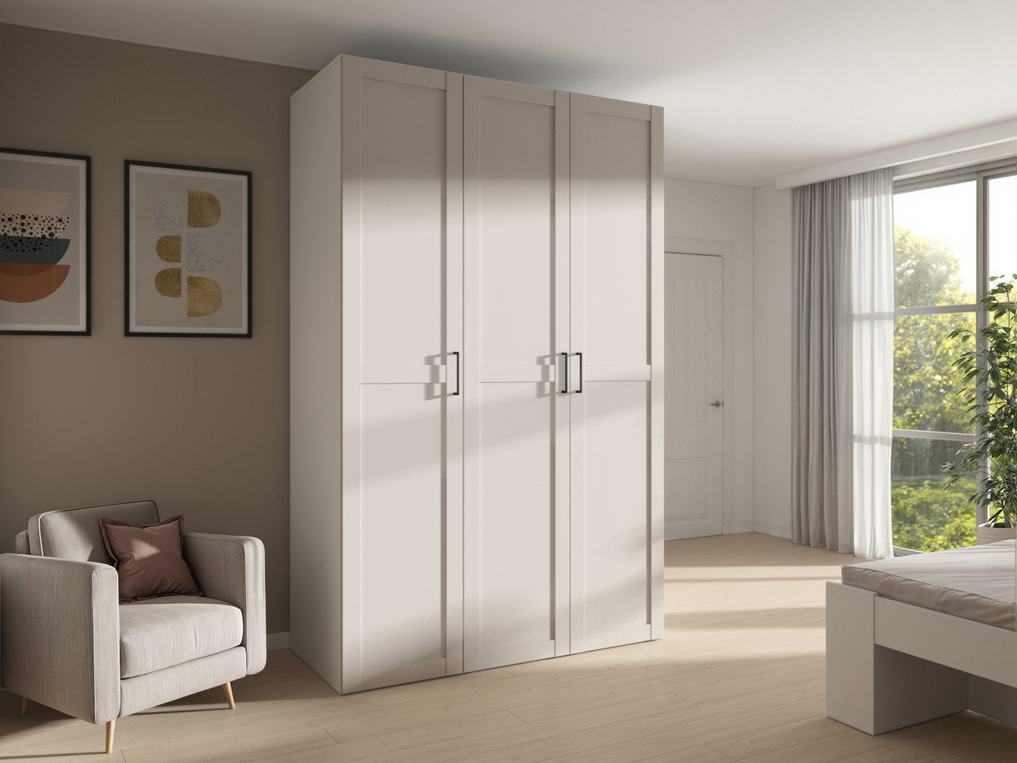 Modular wardrobe Flex 150 cm with 3 doors cashmere