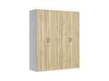 Modular wardrobe Flex 200 cm with 4 doors white/Mauvella oak
