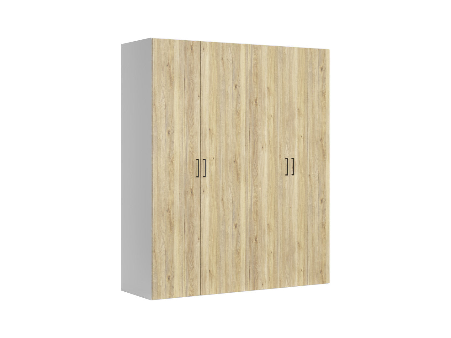 Modular wardrobe Flex 200 cm with 4 doors white/Mauvella oak