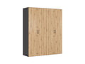 Modular wardrobe Flex 200 cm with 4 doors graphite/Artisan oak