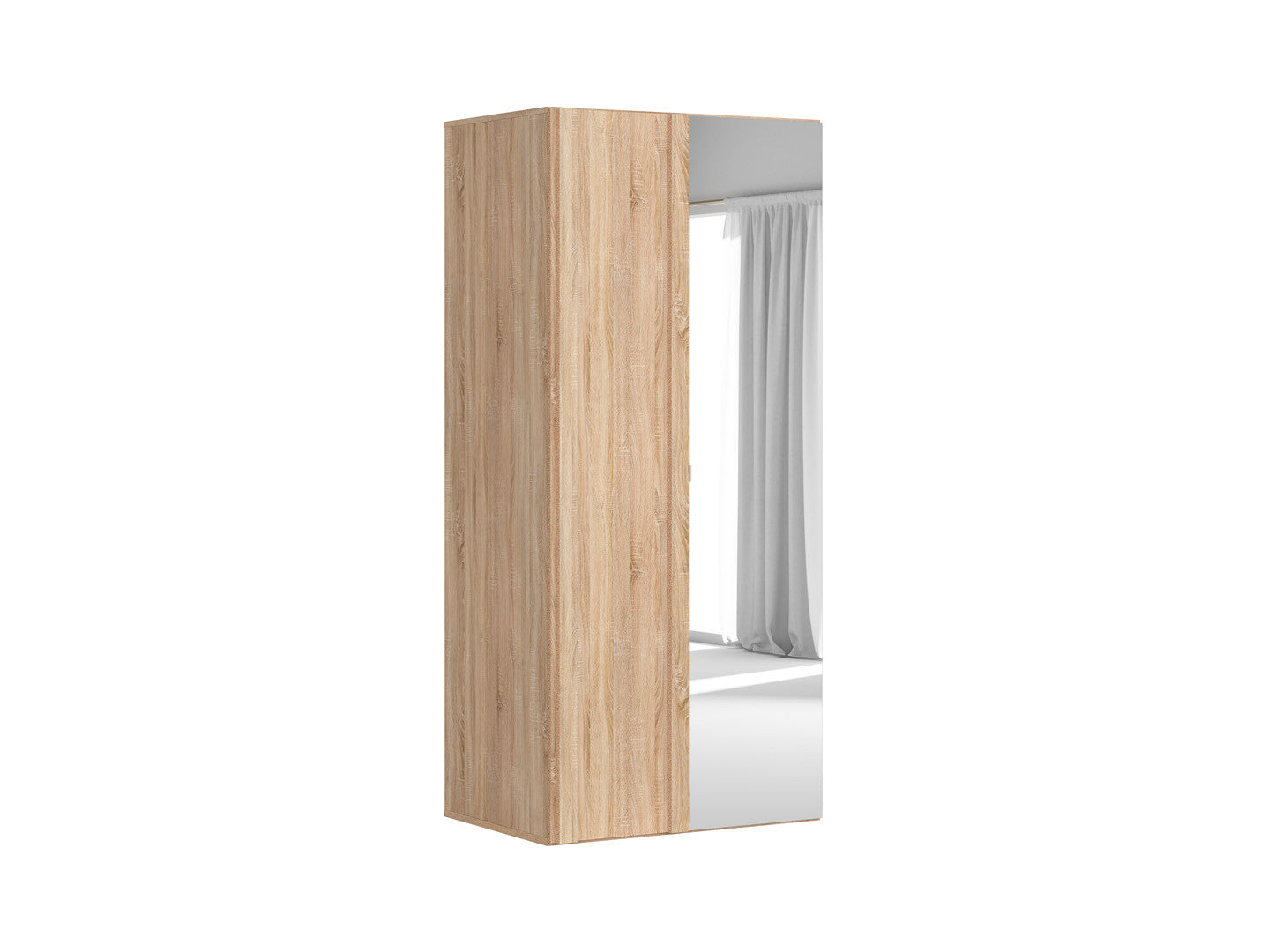 Corner wardrobe  Flex 97 cm with mirror Sonoma oak