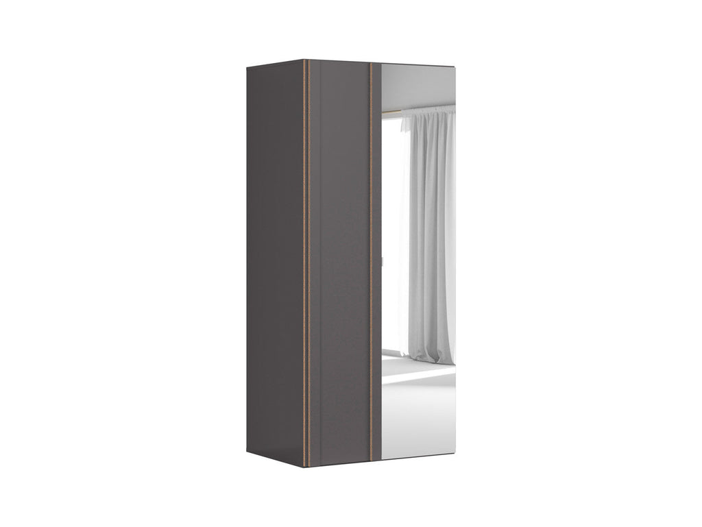 Corner wardrobe Flex 97 cm with mirror szara