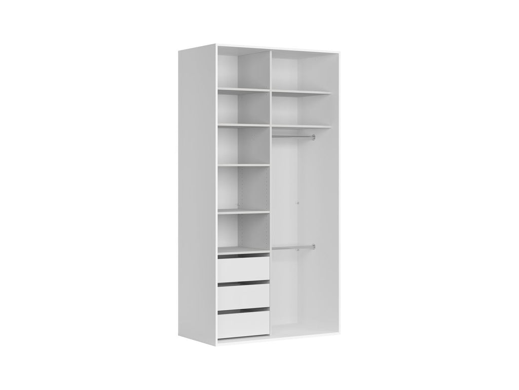 Sliding wardrobe Flex 120 cm with mirror white/cashmere