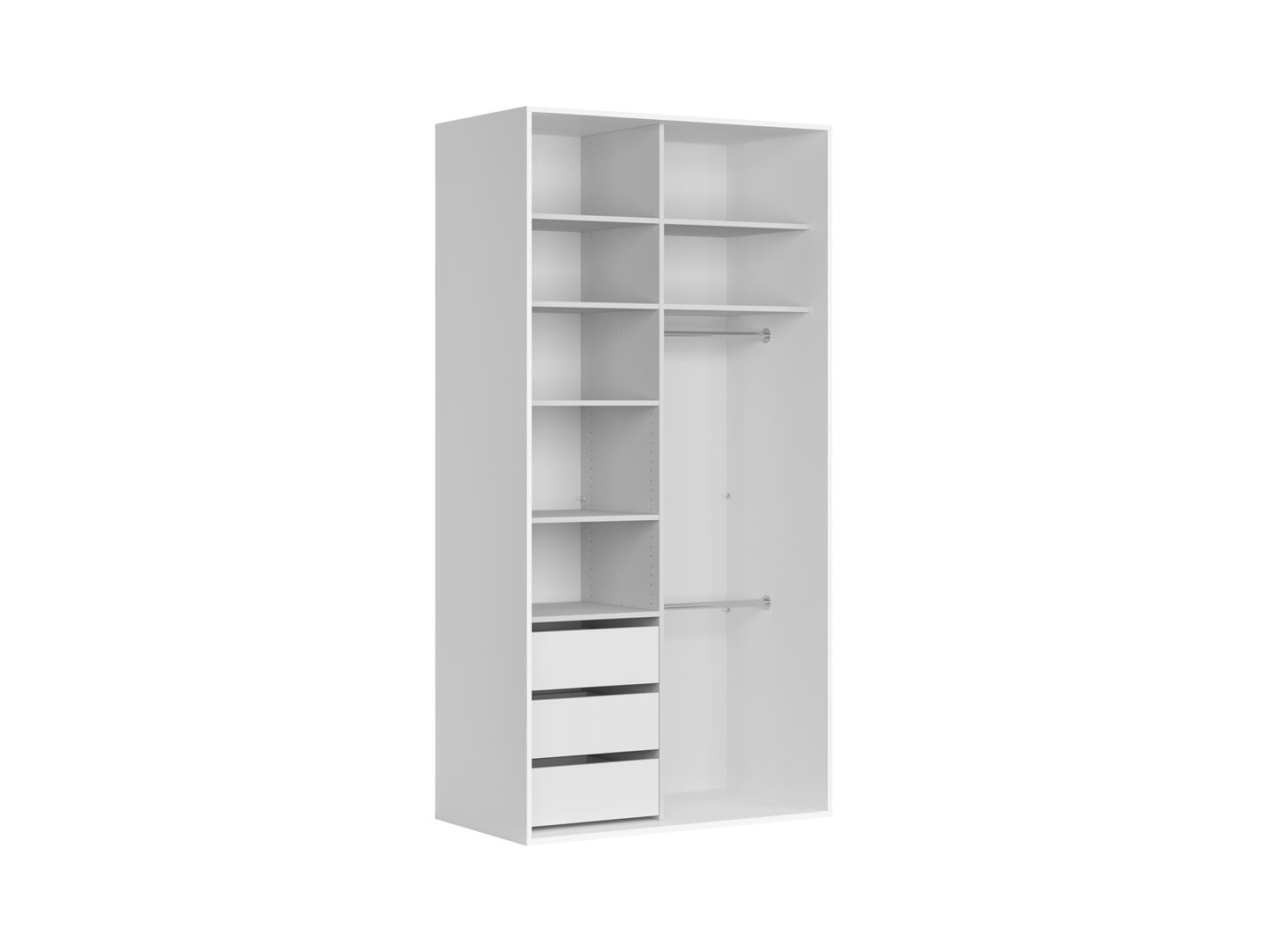 Sliding wardrobe Flex 120 cm with mirror white/cashmere