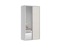 Sliding wardrobe Flex 120 cm with mirror white/cashmere