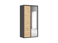 Sliding wardrobe Flex 120 cm with mirror graphite/Artisan oak