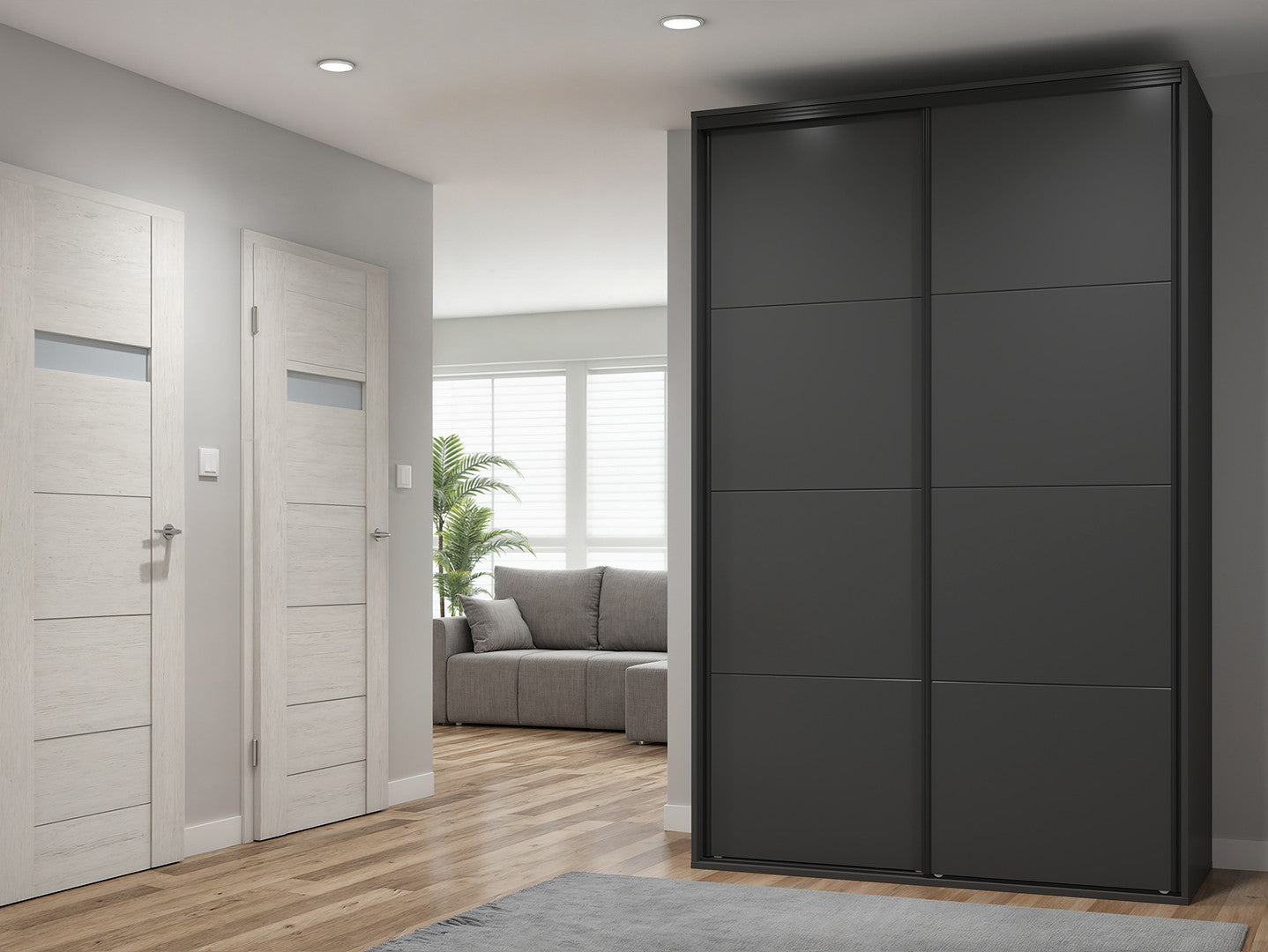 Sliding wardrobe Flex 150 cm graphiteowa