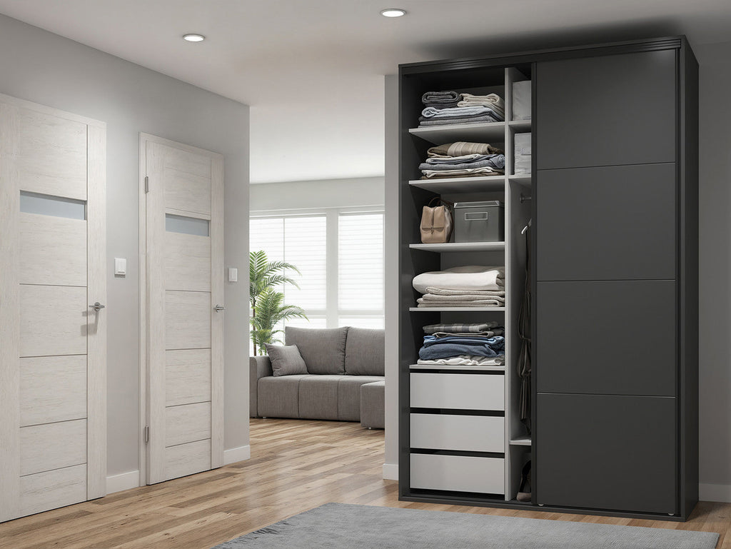 Sliding wardrobe Flex 150 cm graphiteowa