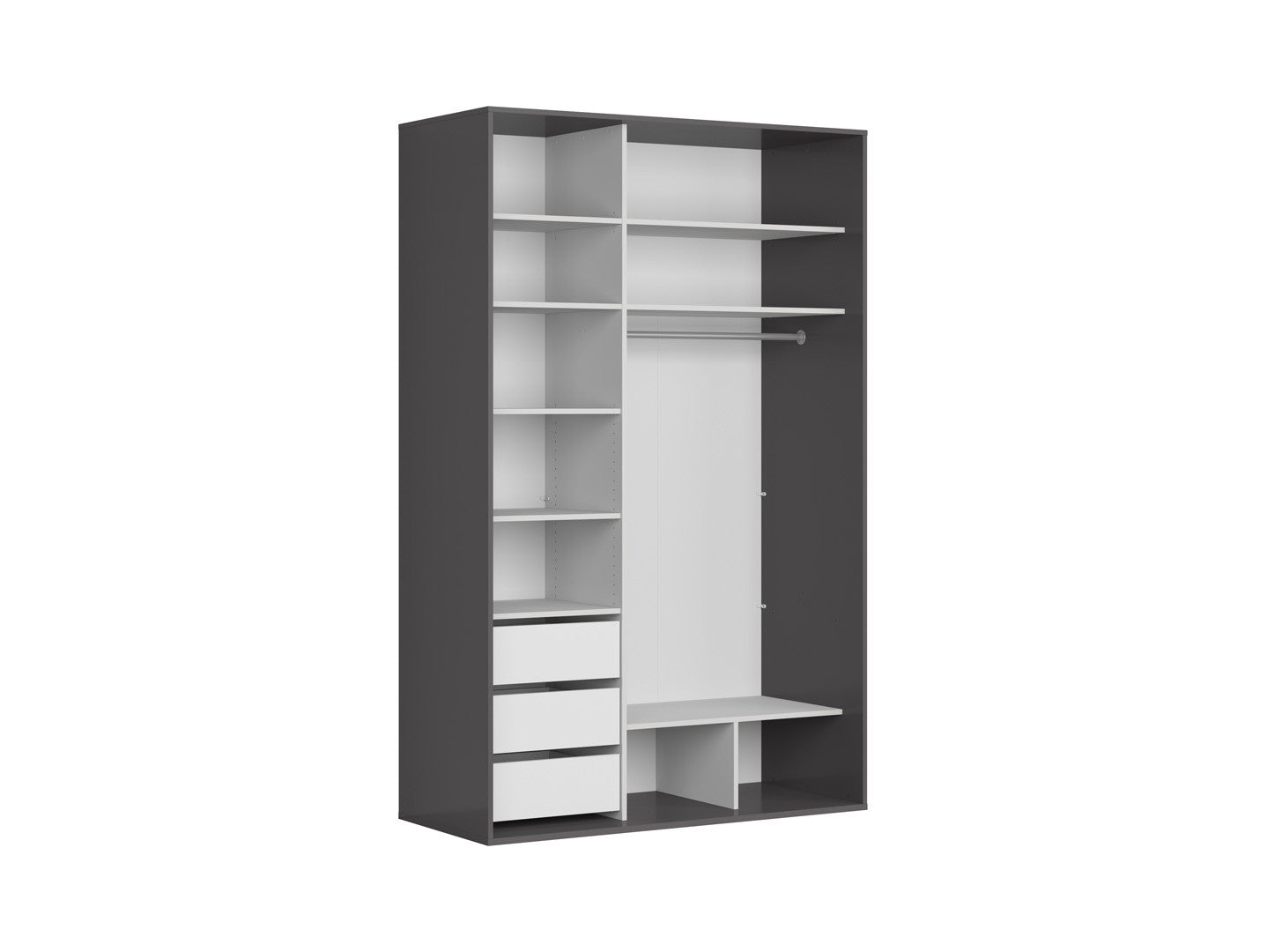 Sliding wardrobe Flex 150 cm with mirror graphite/Artisan oak